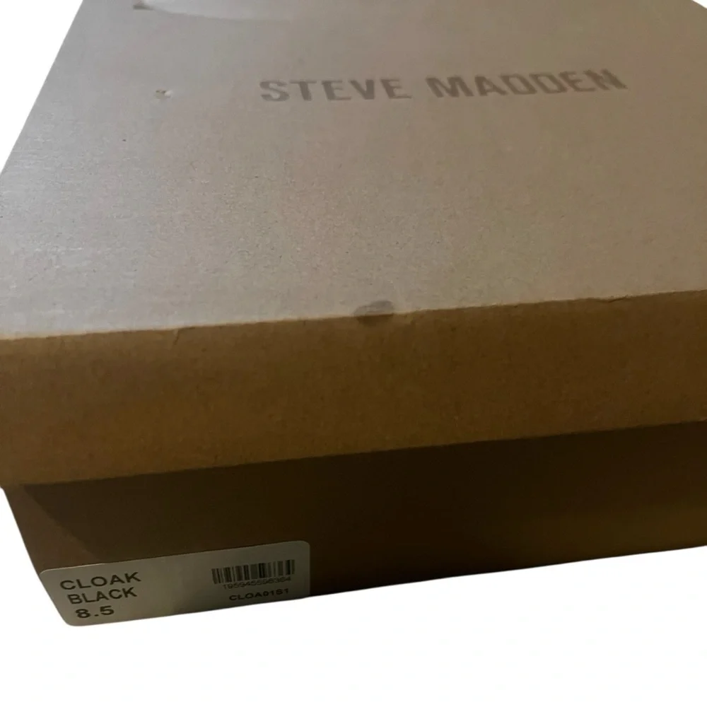 Steve Madden Black Heeled Cloak Boots New In Box! 8.5 - Picture 8 of 10